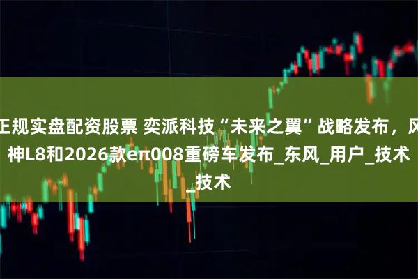 正规实盘配资股票 奕派科技“未来之翼”战略发布，风神L8和2026款eπ008重磅车发布_东风_用户_技术